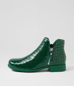ISSIA DJ EMERALD CROC LEATHER