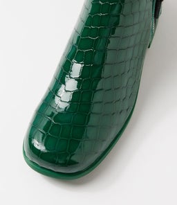 ISSIA DJ EMERALD CROC LEATHER