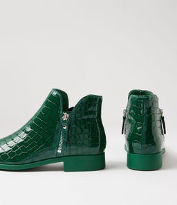 ISSIA DJ EMERALD CROC LEATHER