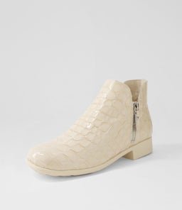 ISSIA DJ NOUGAT CROC LEATHER