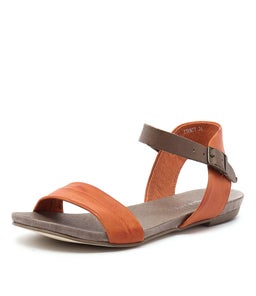 JINNIT ORANGE TAUPE LEATHER