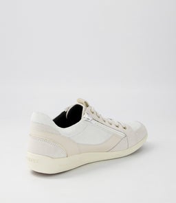 D MYRIA B OFF WHITE LEATHER SUEDE