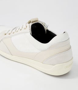 D MYRIA B OFF WHITE LEATHER SUEDE
