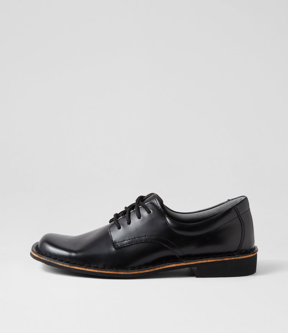 Indy E Black Shine Leather Lace Up Shoes Indy E Black Shine Leather Lace Up Shoes