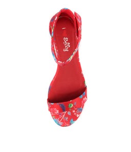 MARLENA RED PRINT FABRIC