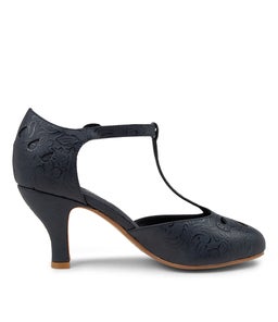 MARIE NAVY FILGREE EMBOSSED SMOOTH