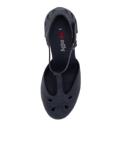 MARIE NAVY FILGREE EMBOSSED SMOOTH