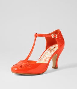 MARIE ORANGE PATENT PU