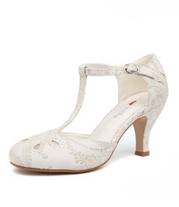 MARIE WHITE LACE EMBOSSED SMOOTH
