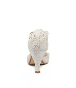 MARIE WHITE LACE EMBOSSED SMOOTH