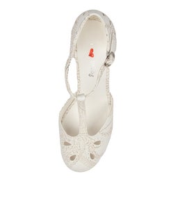 MARIE WHITE LACE EMBOSSED SMOOTH