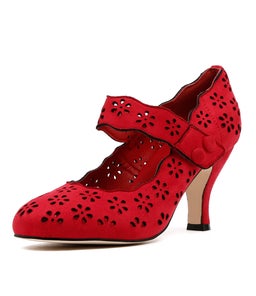 MAY RED MICROSUEDE