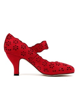 MAY RED MICROSUEDE