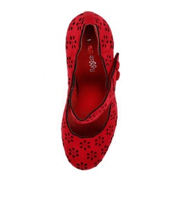 MAY RED MICROSUEDE