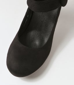 SHARIK BLACK MICROSUEDE