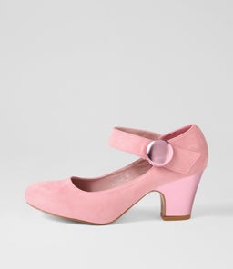 SHARIK PALE PINK PINK METALLIC MICROSUEDE SMOOTH