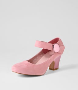 SHARIK PALE PINK PINK METALLIC MICROSUEDE SMOOTH