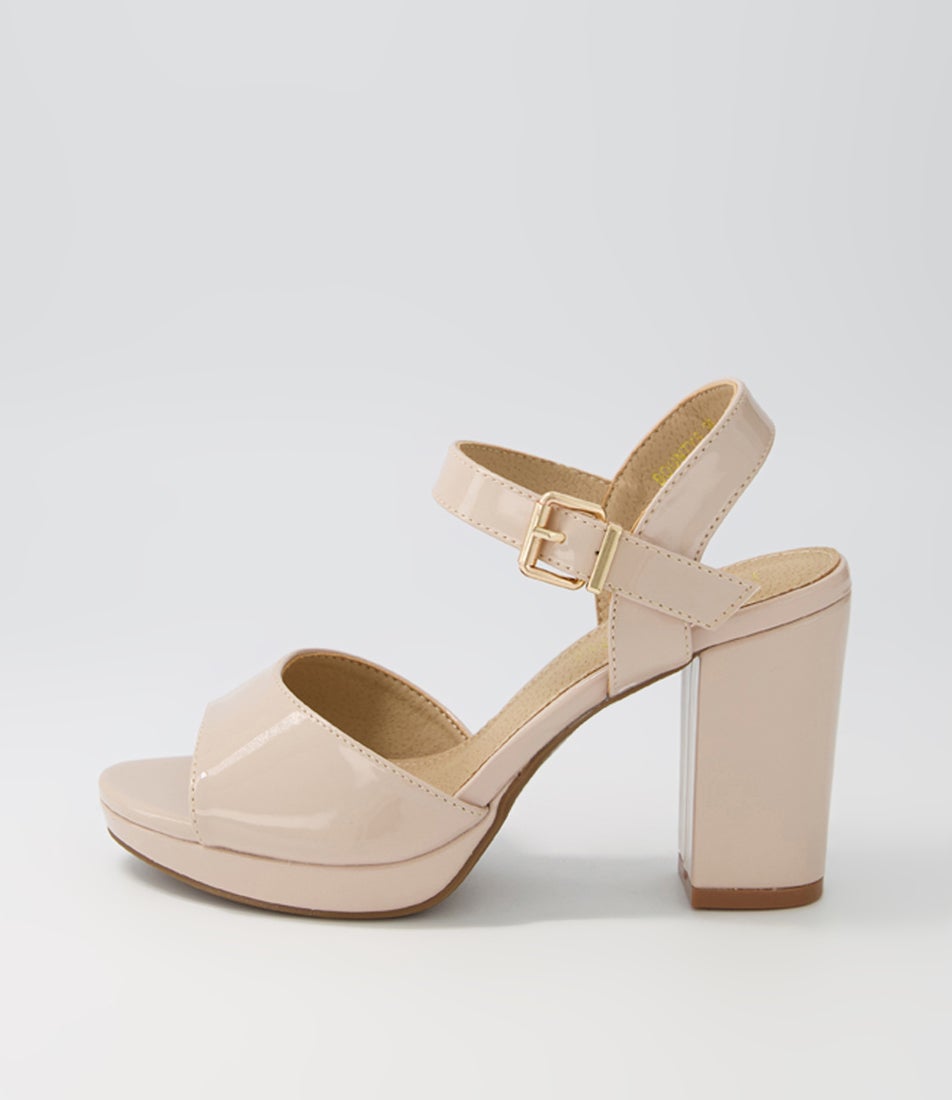 Bountys Nude Patent Pu Sandals Bountys Nude Patent Pu Sandals