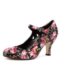 MENDY BLACK FLORAL SMOOTH