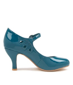 MENDY TEAL PATENT PU
