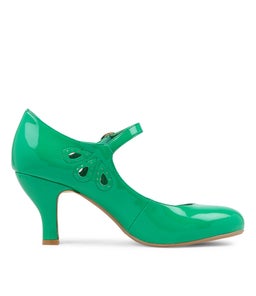 MENDY GREEN PATENT PU