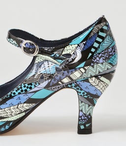 MENDY BLUE VIVID PATENT PU