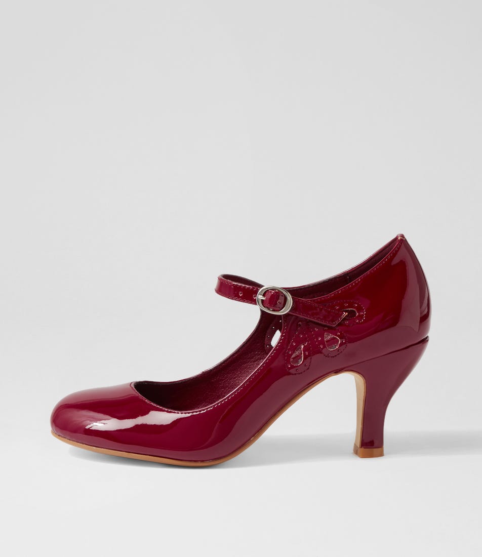 Mendy Wine Patent Pu Mary Jane Heels Mendy Wine Patent Pu Mary Jane Heels