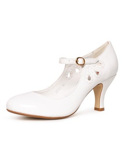 MENDY WHITE PATENT PU