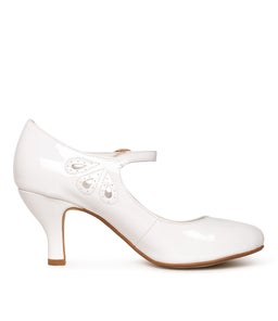 MENDY WHITE PATENT PU