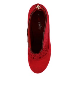 MAUDE RED MICROSUEDE