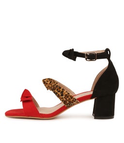 PAULETTA RED MULTI MICROSUEDE