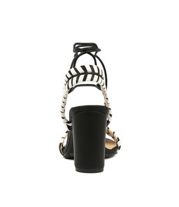 RAIVYN BLACK WHITE SNAKE PU SMOOTH