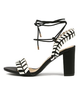 RAIVYN BLACK WHITE SNAKE PU SMOOTH