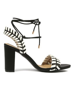 RAIVYN BLACK WHITE SNAKE PU SMOOTH