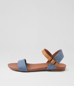 SARATOGA BLUE DENIM TAN SMOOTH