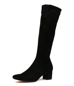 HOYTY BLACK STRETCH MICROSUEDE
