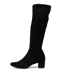 HOYTY BLACK STRETCH MICROSUEDE