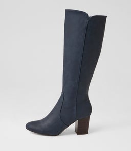 Millee Navy Knee High Boots Millee Navy Knee High Boots