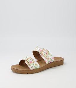 MELTON IL WHITE FLORAL SMOOTH