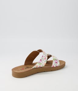 MELTON IL WHITE FLORAL SMOOTH