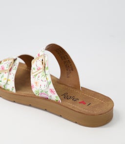 MELTON IL WHITE FLORAL SMOOTH