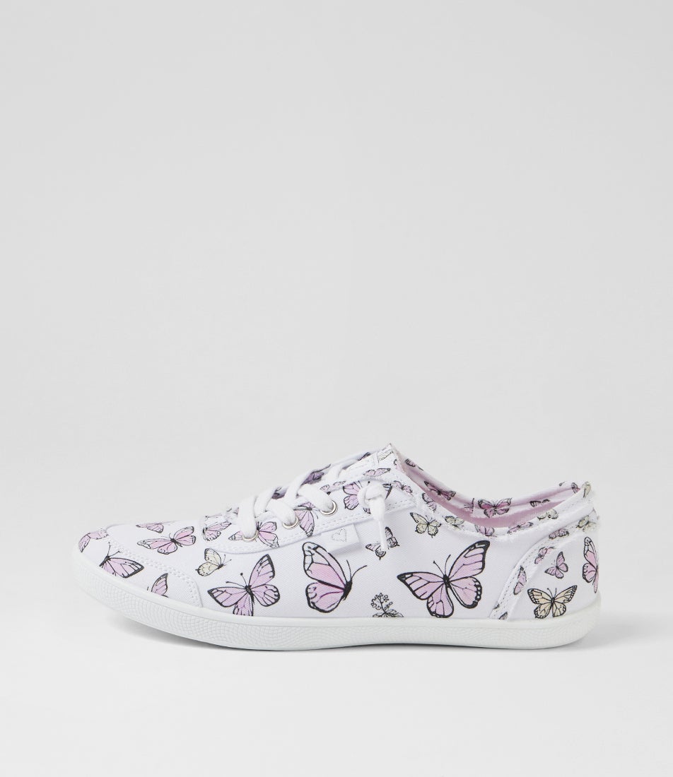 Mynka Butterfly Print Canvas Lace Ups Mynka Butterfly Print Canvas Lace Ups
