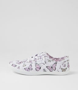 Mynka Butterfly Print Canvas Lace Ups Mynka Butterfly Print Canvas Lace Ups