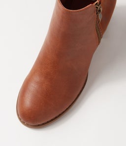 JUSTEAN IL DK TAN DK TAN FLOWER IMPRINT SMOOTH
