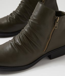 ROSIE IL OLIVE BLACK SOLE SMOOTH