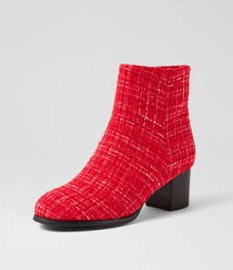 JALLIE IL RED TWEED FABRIC