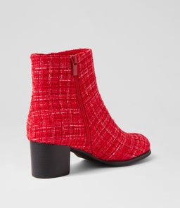 JALLIE IL RED TWEED FABRIC