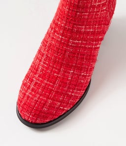 JALLIE IL RED TWEED FABRIC