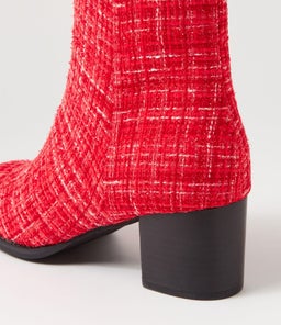 JALLIE IL RED TWEED FABRIC