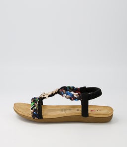 Frose Black Multi Sandals Frose Black Multi Sandals